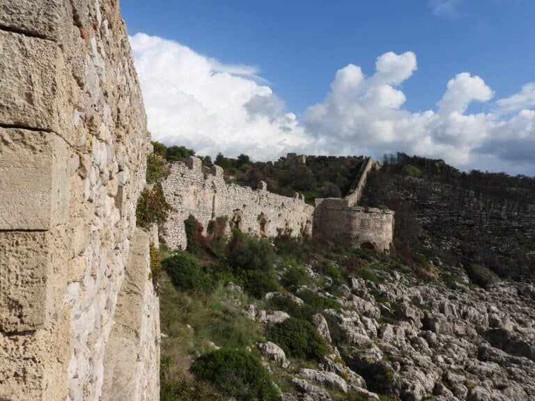 Ancient stone fortress with scenic coastal views and historic walls.